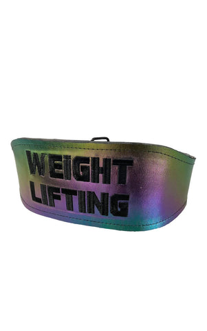 WeightLifting Belt PIEL   FXT / Morado Tornasol