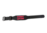WeightLifting Belt PIEL   FXT / Negro con Rosa
