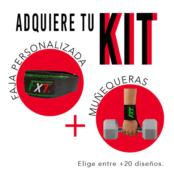Kit Gym Cinturón/Faja Personalizada + Grilletes