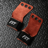 Custom-Leather Deluxe Hand Grips 3 Holes (10 pares)